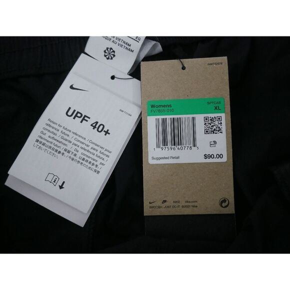Nike Women’s Windrunner UV 40+ Woven Pants Black Size XL - Picture 7 of 10